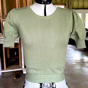 Blue Rain puff sleeve sweater